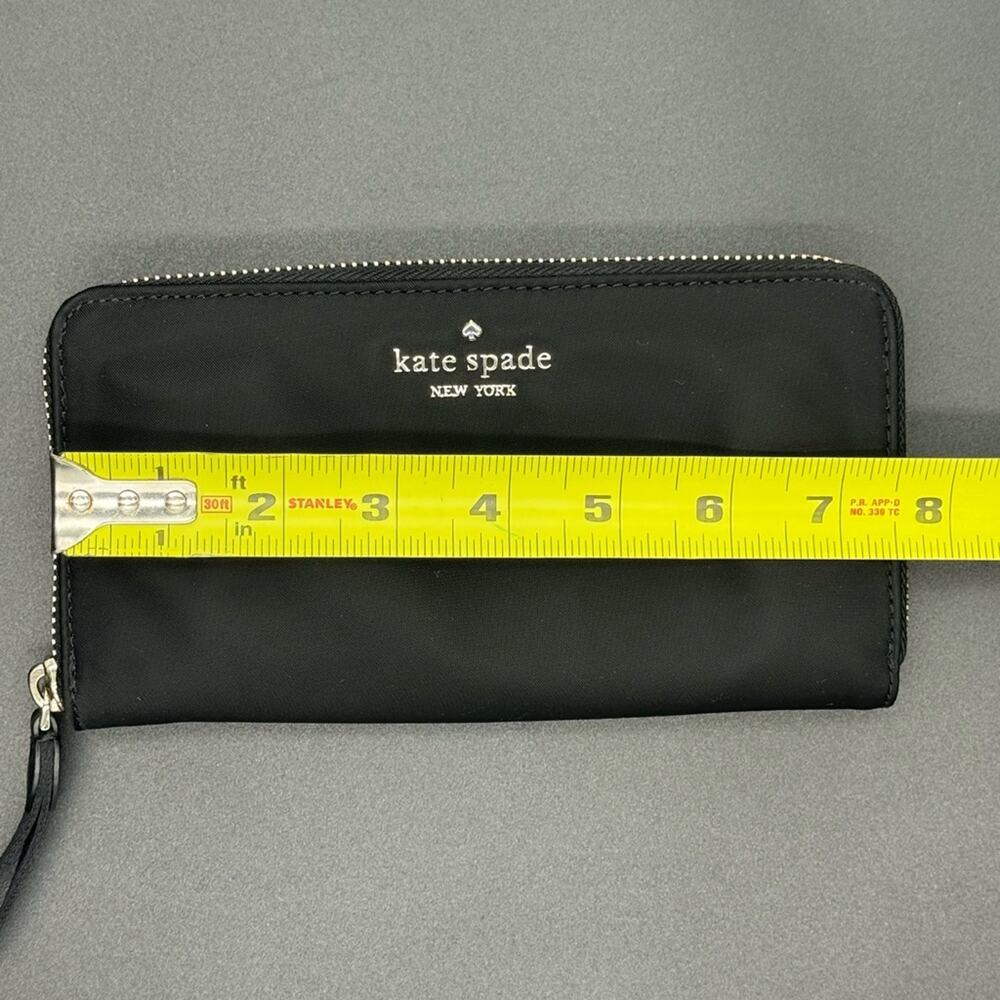 Kate Spade Black Nylon Zip-Around Wallet - Picture 8 of 9